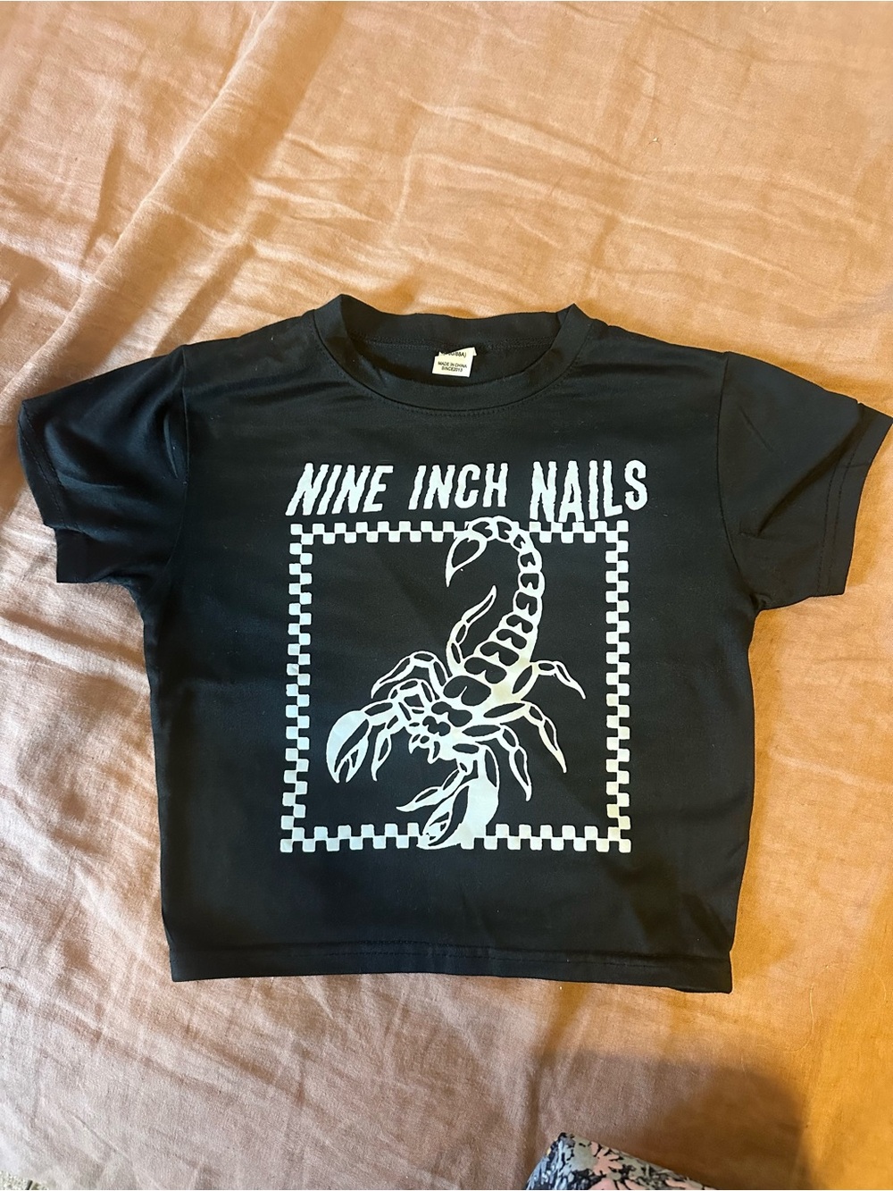 Stretchy NIN crop top